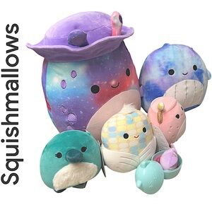 SQUISHMALLOW.NWT & EUC. Lot of 6. Multicolor.Perfect for all ages!Cozy & Cuddly.